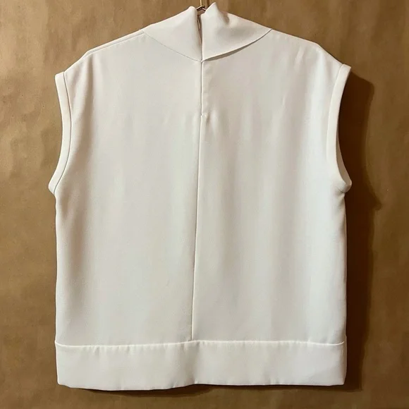 IRO Astrid High Neck Handkerchief Neck Boxy Blouse Oversized Popover Top Size 6 - Picture 10 of 13
